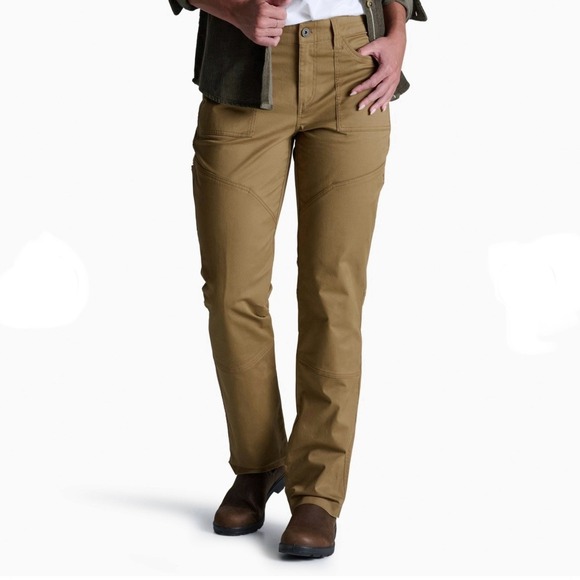 Kuhl Rydr Pants Womens 4 Brown Bootcut Twill Chore Hiking Outdoor Rugged Stretch - Picture 3 of 6